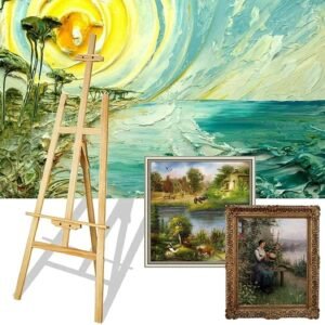 Easels, Large, Easel, Wood Easel, Studio Easel, Pine Standing Easel